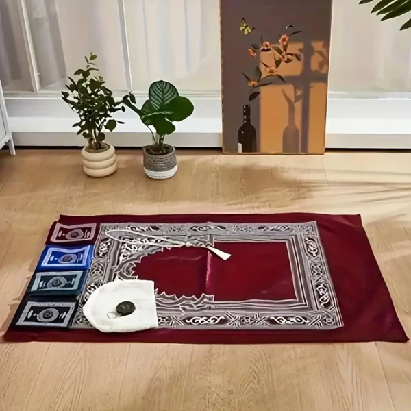 Tapis de Prière de poche avec Boussole Intégrée – Image 7